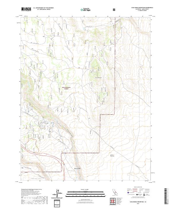 USGS Topographic Map – Casa Diablo Mountain