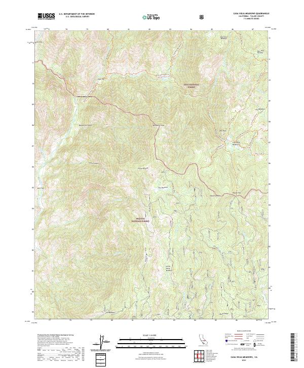 USGS Topographic Map – Casa Vieja Meadows