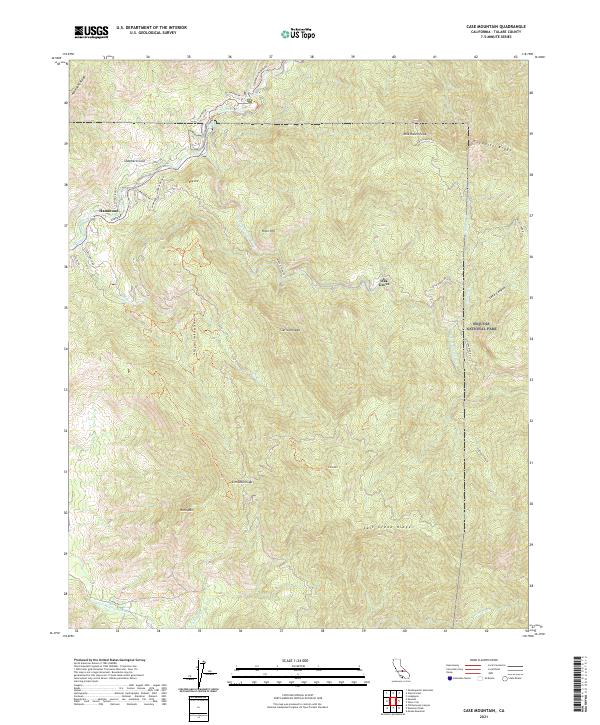 USGS Topographic Map – Case Mountain