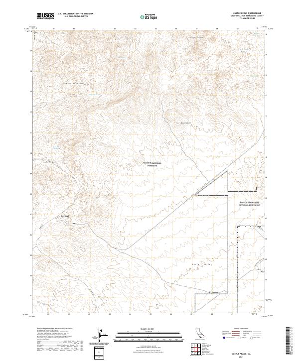 USGS Topographic Map – Castle Peaks