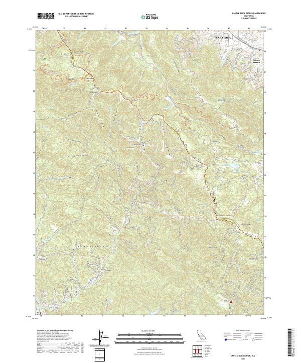 USGS Topographic Map – Castle Rock Ridge