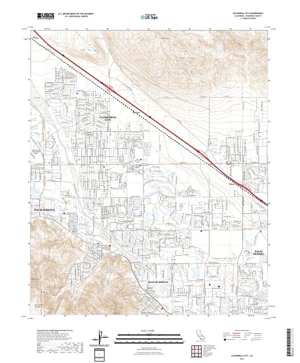 USGS Topographic Map – Cathedral City