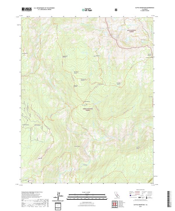 USGS Topographic Map – Cattle Mountain