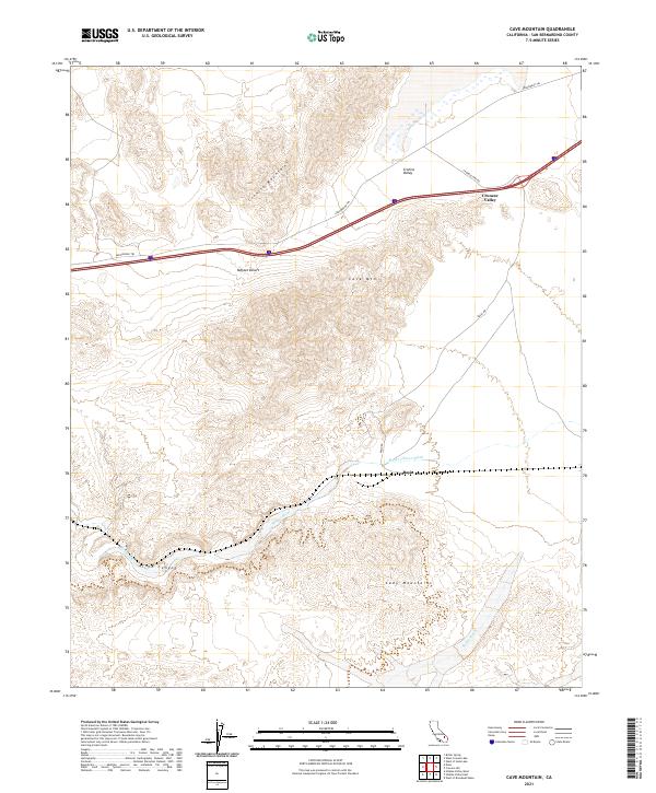 USGS Topographic Map – Cave Mountain