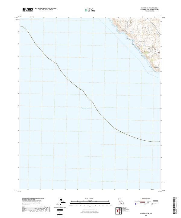 USGS Topographic Map – Cayucos OE W