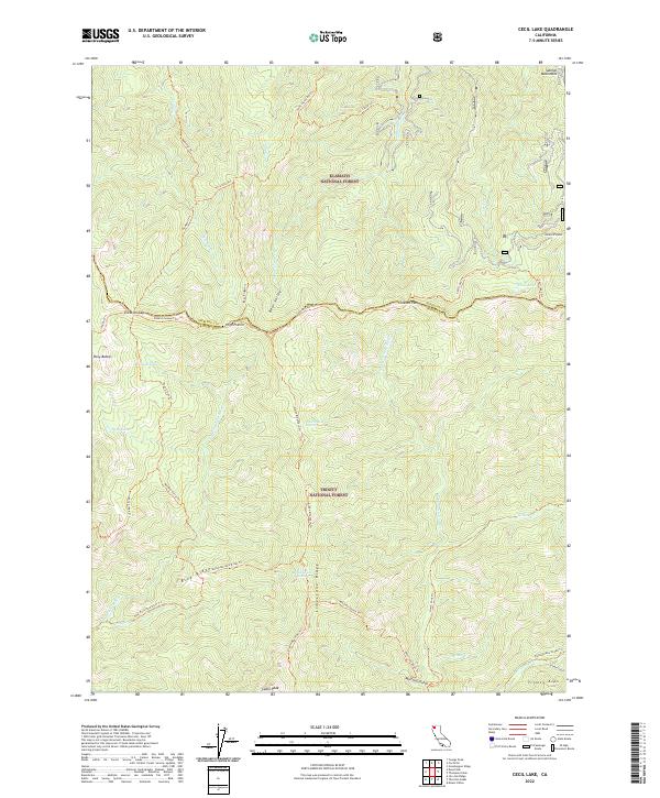 USGS Topographic Map – Cecil Lake