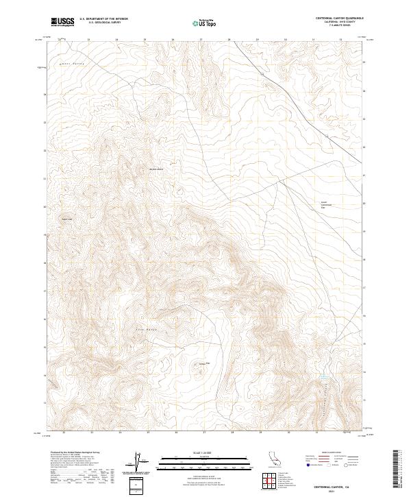 USGS Topographic Map – Centennial Canyon