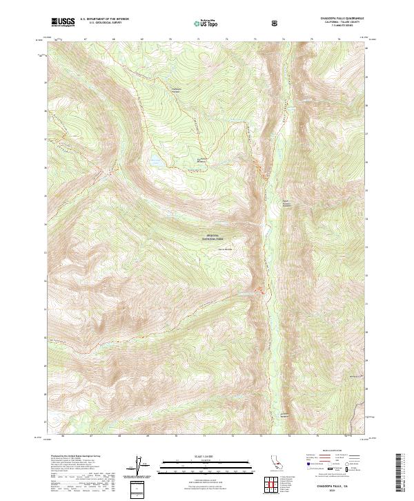 USGS Topographic Map – Chagoopa Falls