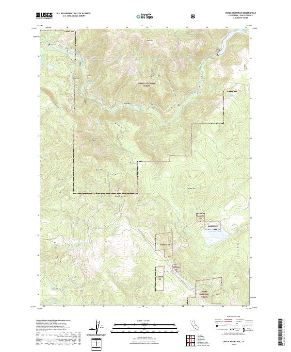 USGS Topographic Map – Chalk Mountain