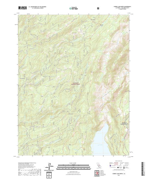 USGS Topographic Map – Cherry Lake North
