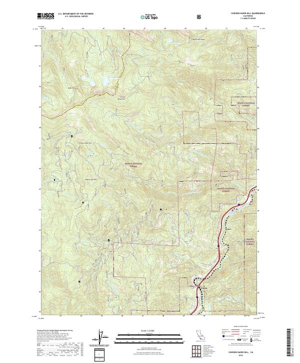 USGS Topographic Map – Chicken Hawk Hill