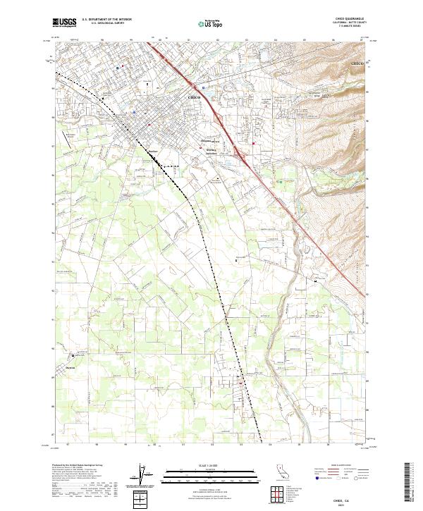 USGS Topographic Map – Chico