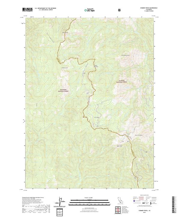 USGS Topographic Map – Chimney Rock