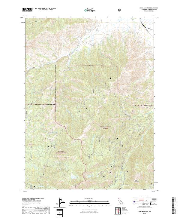 USGS Topographic Map – China Mountain