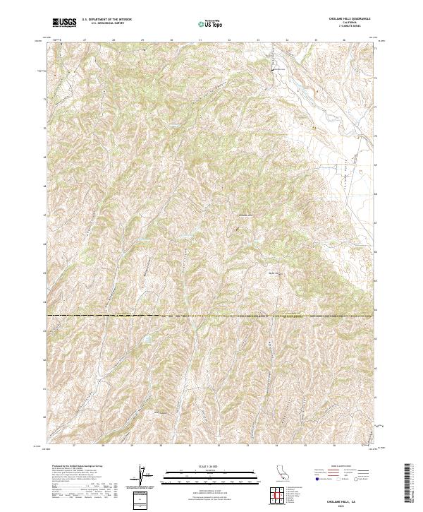 USGS Topographic Map – Cholame Hills