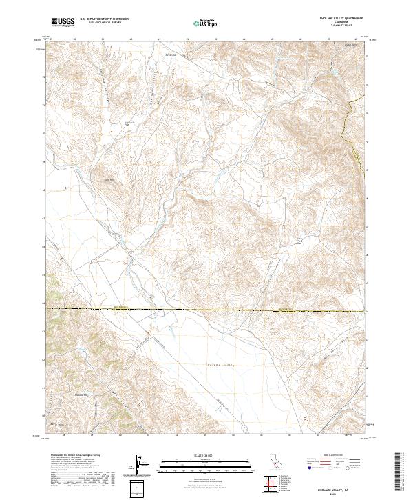 USGS Topographic Map – Cholame Valley