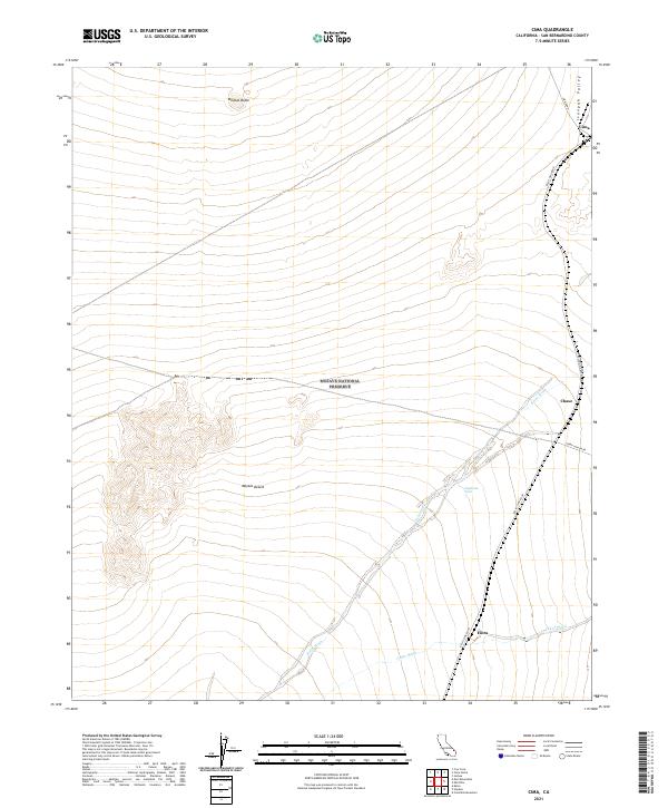 USGS Topographic Map – Cima