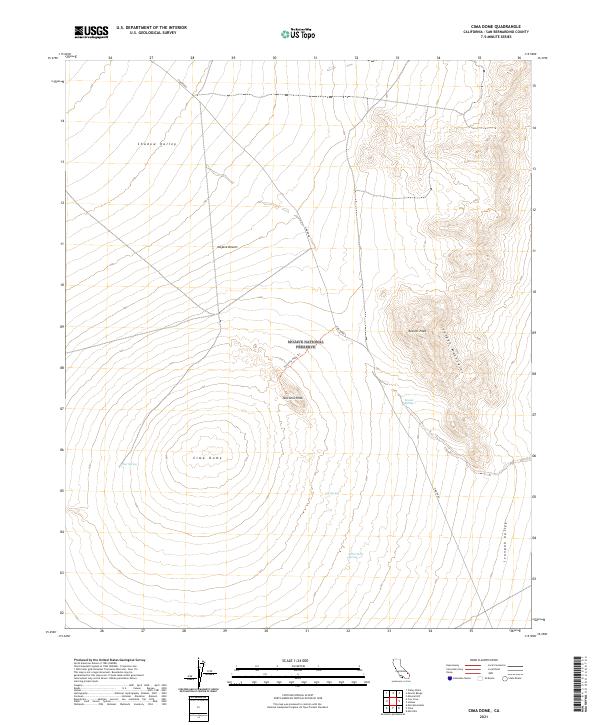 USGS Topographic Map – Cima Dome