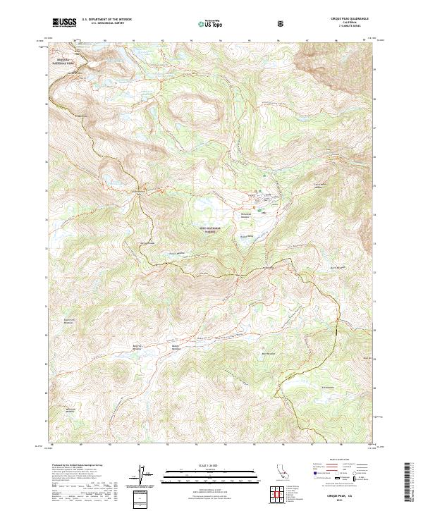 USGS Topographic Map – Cirque Peak