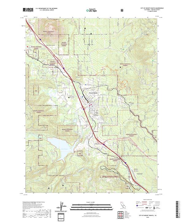 USGS Topographic Map – City of Mount Shasta