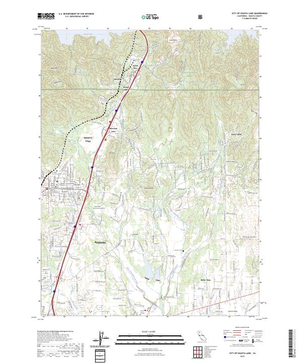 USGS Topographic Map – City of Shasta Lake
