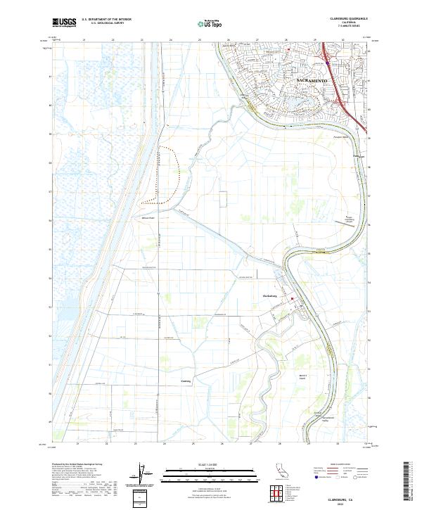USGS Topographic Map – Clarksburg