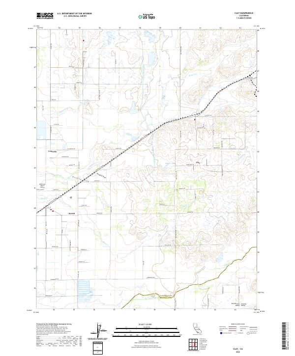 USGS Topographic Map – Clay