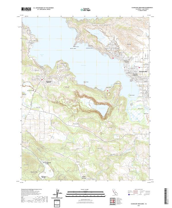 USGS Topographic Map – Clearlake Highlands