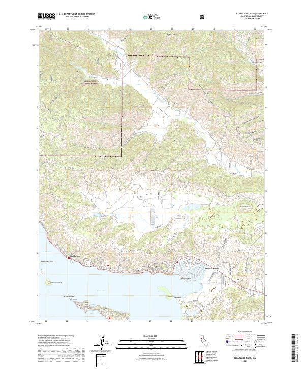 USGS Topographic Map – Clearlake Oaks