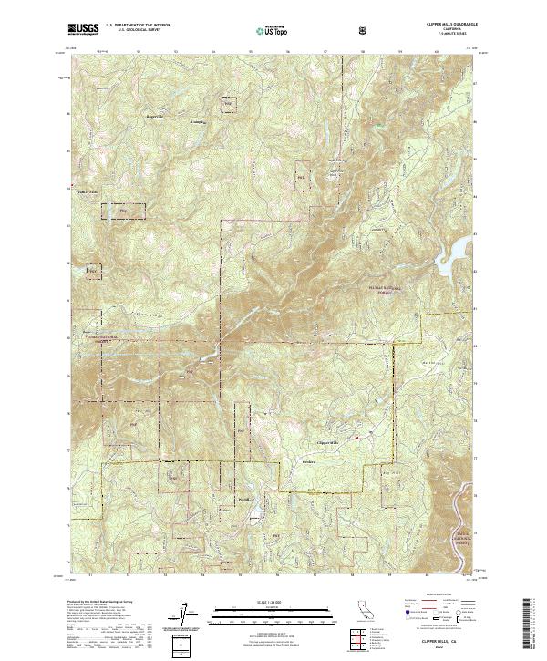 USGS Topographic Map – Clipper Mills