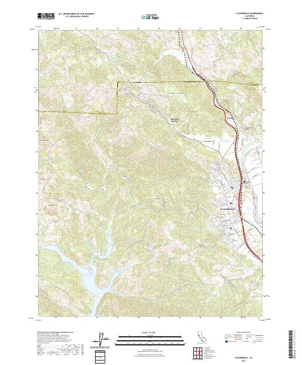 USGS Topographic Map – Cloverdale