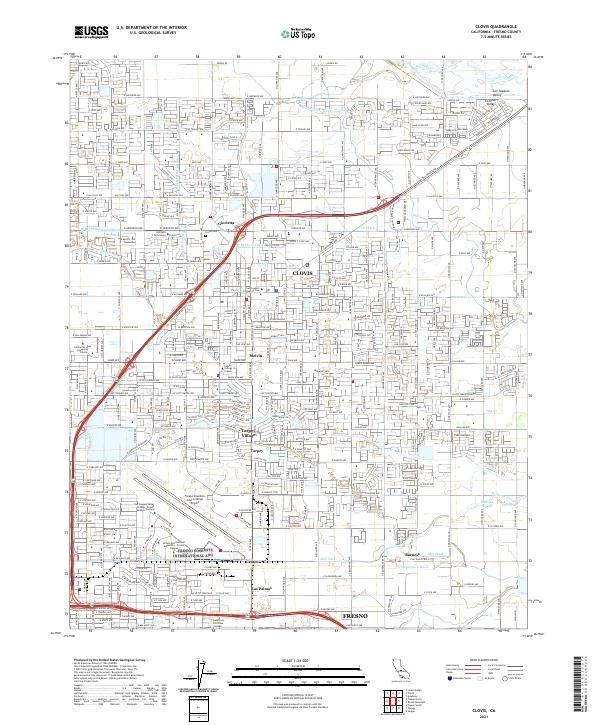USGS Topographic Map – Clovis