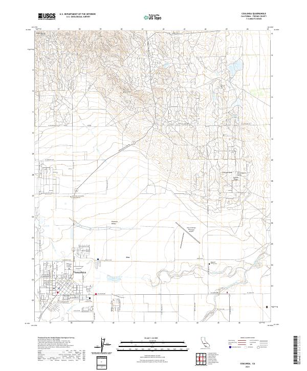 USGS Topographic Map – Coalinga