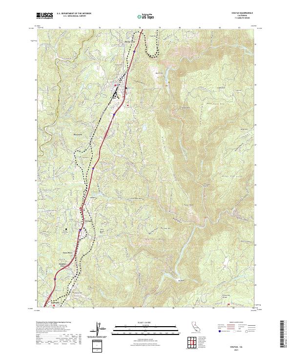 USGS Topographic Map – Colfax