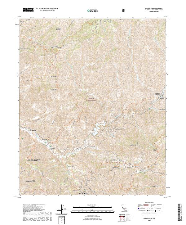 USGS Topographic Map – Condor Peak