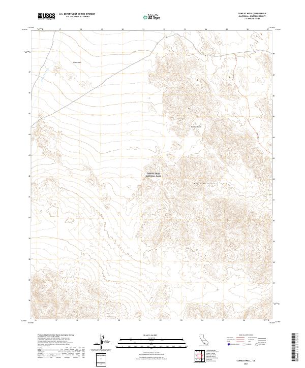 2021 Map of Conejo Well, 2021 Print