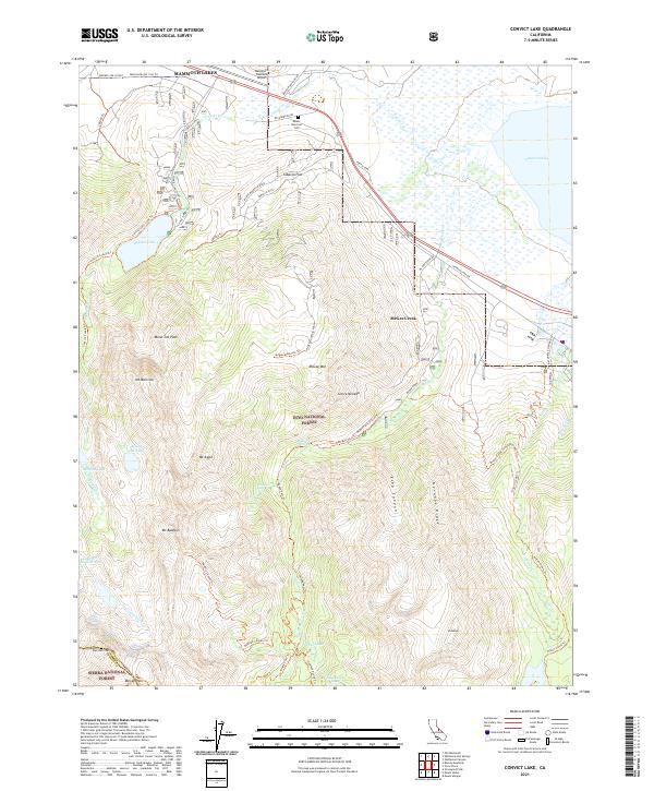 USGS Topographic Map – Convict Lake