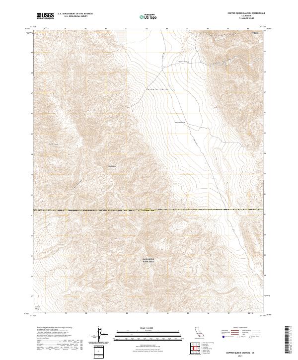 USGS Topographic Map – Copper Queen Canyon