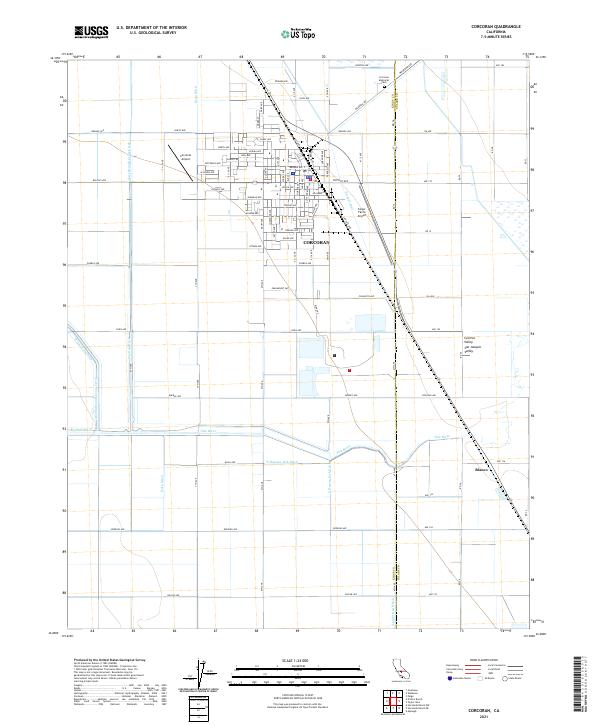 USGS Topographic Map – Corcoran