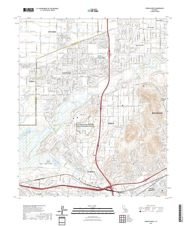 USGS Topographic Map – Corona North