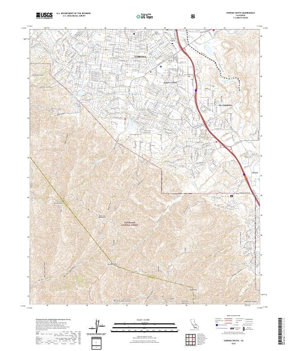 USGS Topographic Map – Corona South