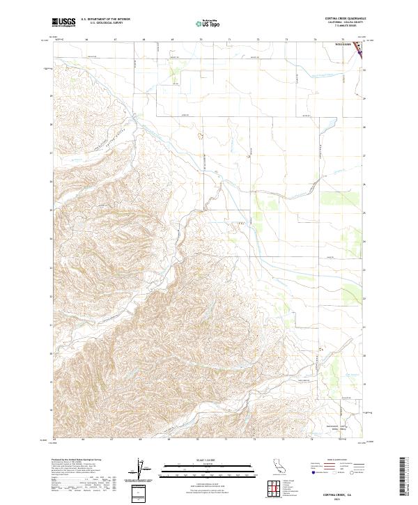 USGS Topographic Map – Cortina Creek