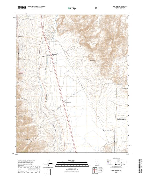 USGS Topographic Map – Coso Junction