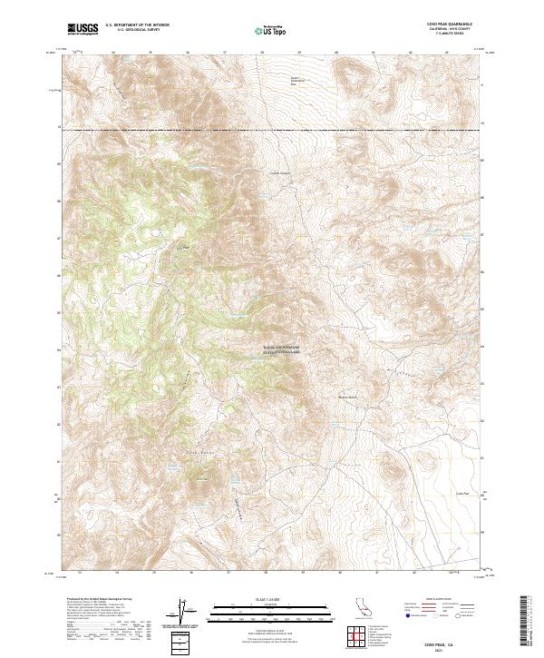 USGS Topographic Map – Coso Peak