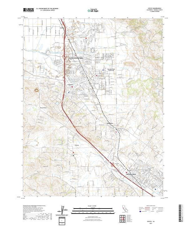 USGS Topographic Map – Cotati