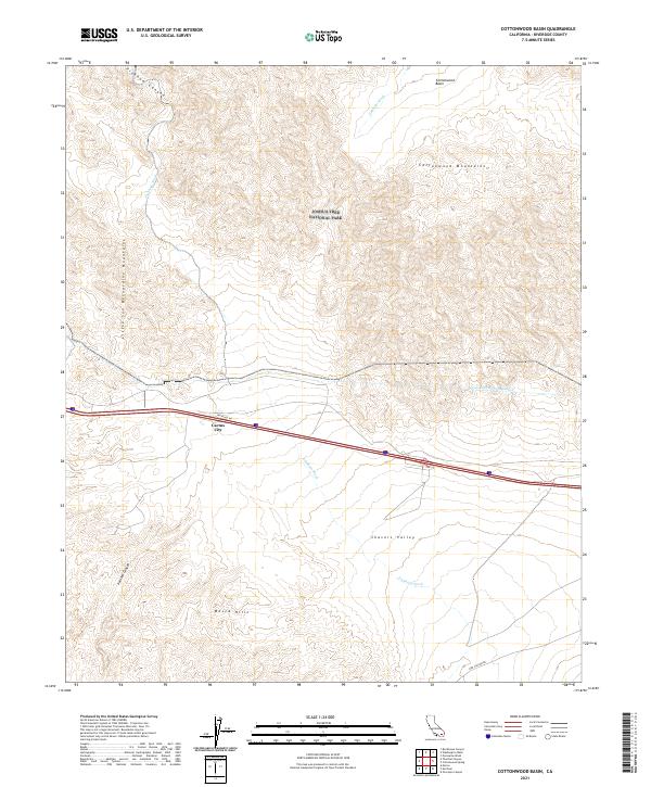 USGS Topographic Map – Cottonwood Basin