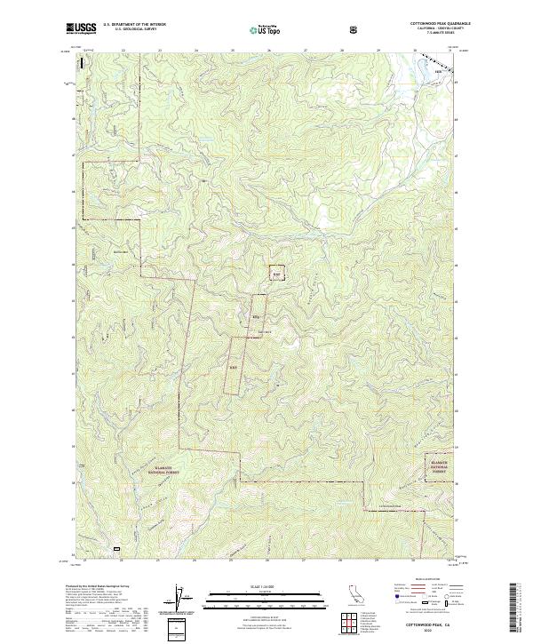 USGS Topographic Map – Cottonwood Peak