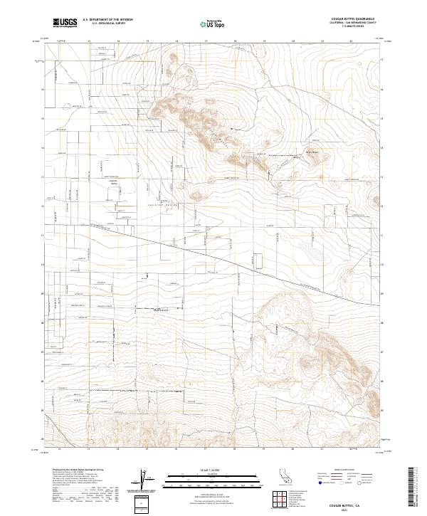 USGS Topographic Map – Cougar Buttes