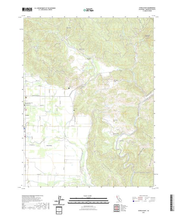 USGS Topographic Map – Covelo East
