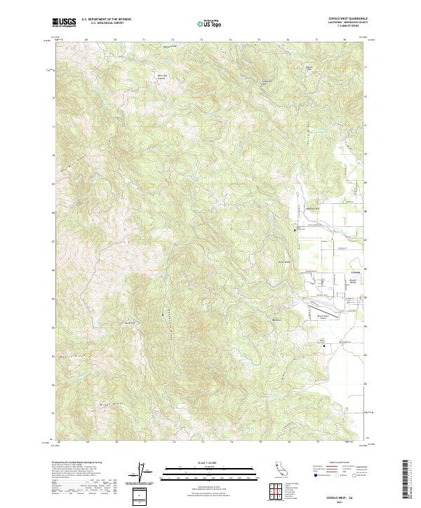 USGS Topographic Map – Covelo West